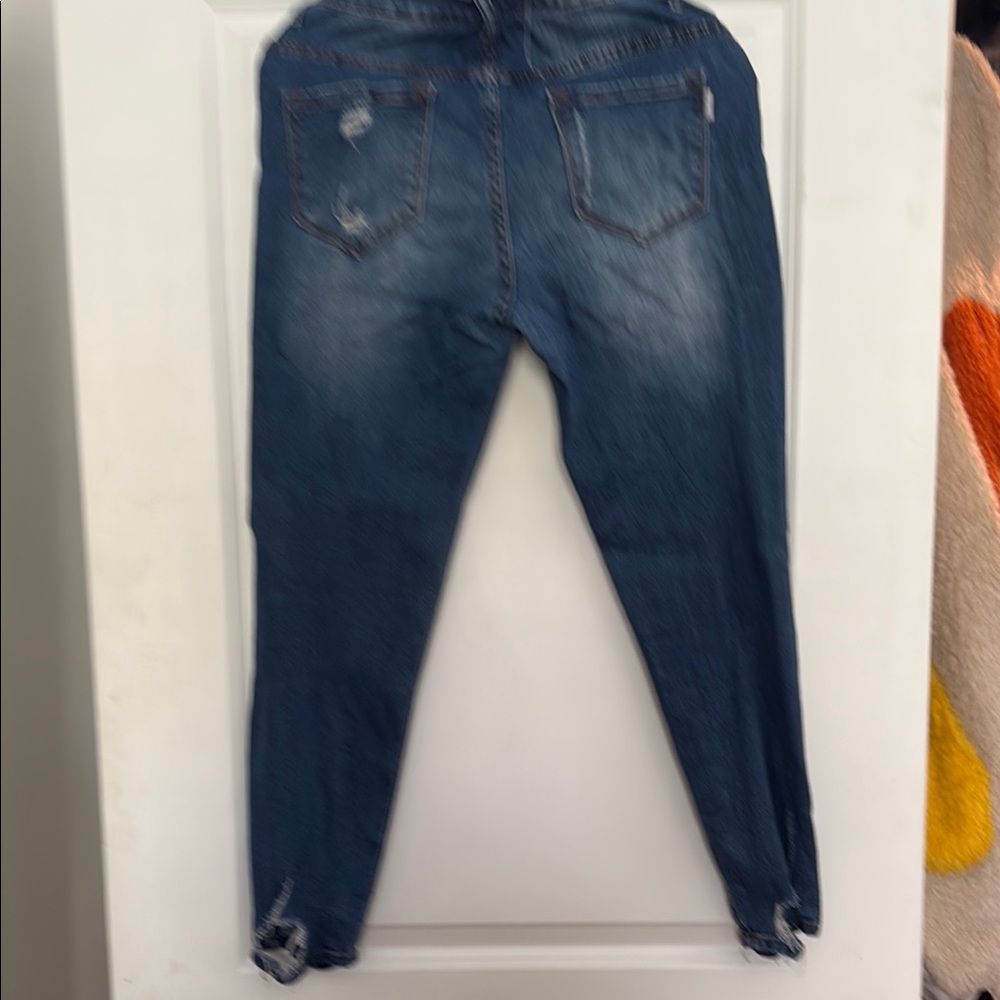 Distressed Blue Jeans - Picture 3 of 3
